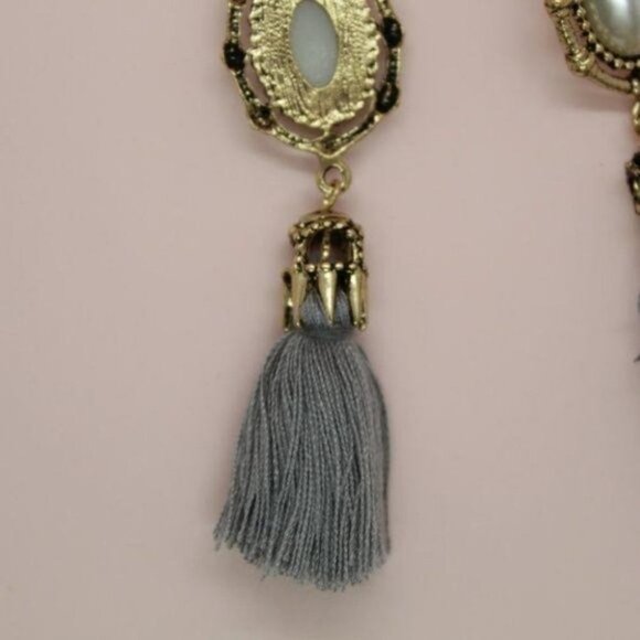 Gold-Tone earrings Imitation Pearl drop earrings - Picture 5 of 6